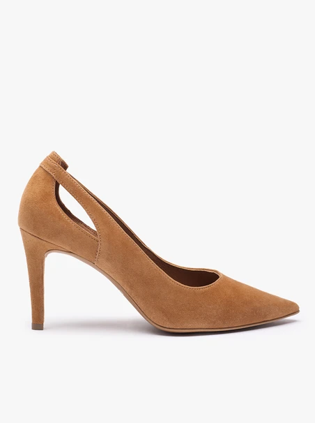 Rote Stiletto-Pumps mit Cutout-Details