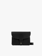 Schwarze Gürteltasche aus Leder