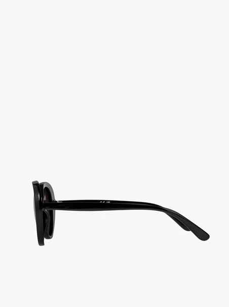 Runde schwarze Sonnenbrille