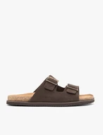 Braune Velours-Flip-Flops