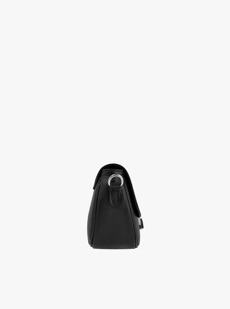Schwarze Handtasche mit dekorativer Schnalle