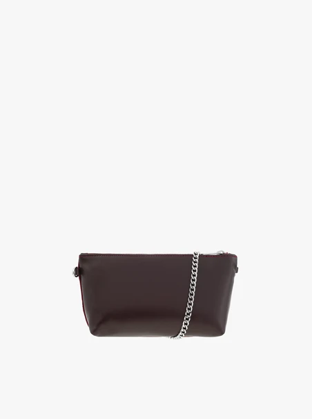 Burgunderrote Handtasche mit Kette