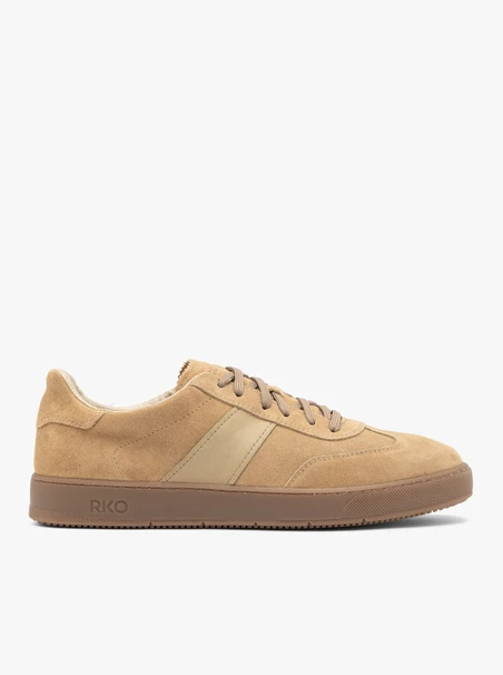 Beige Sporthalbschuhe