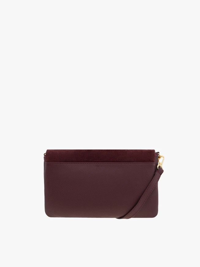 <p>Kleine burgunderrote Handtasche</p>