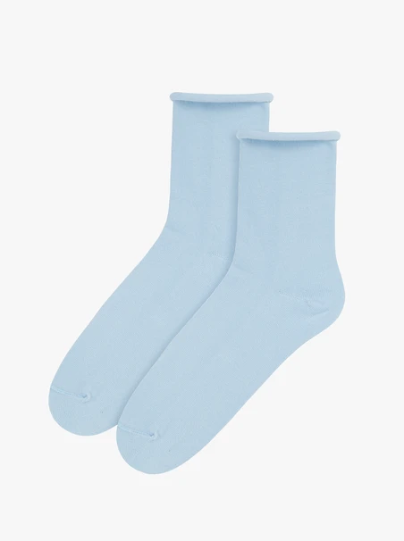 Hellblaue Baumwollsocken