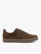 Braune Veloursleder-Sporthalbschuhe