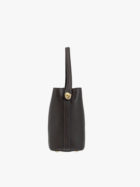 Kleine braune Lederhandtasche