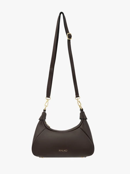 Handtasche aus braunem Vollnarbenleder