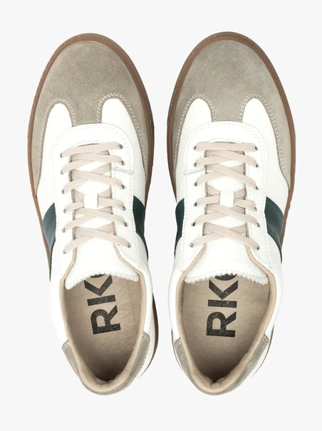 Cremefarbene sportliche Halbschuhe