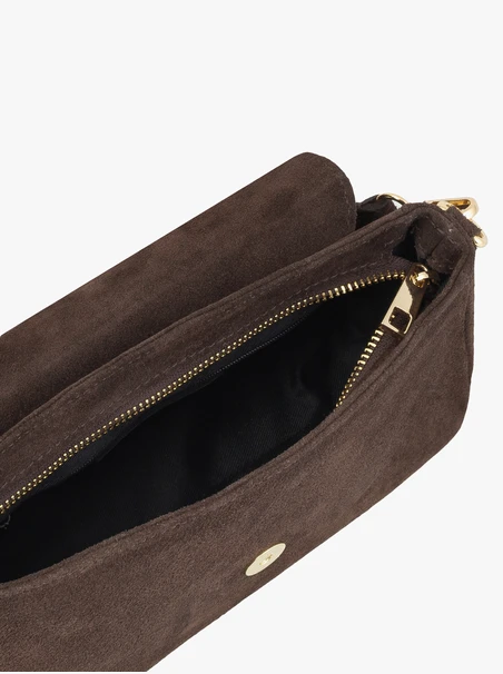 Braune Clutch Bag mit Quasten
