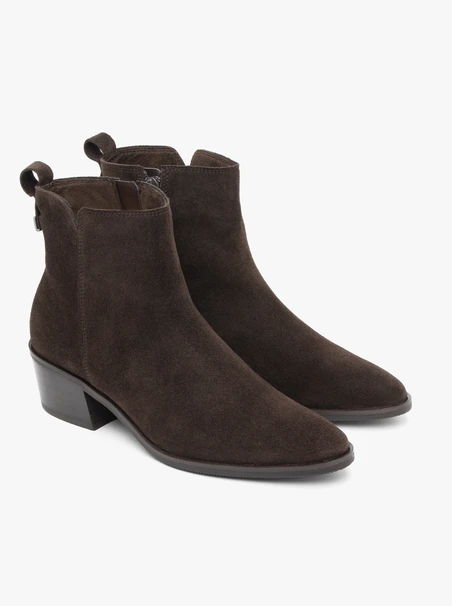Braune Veloursstiefel