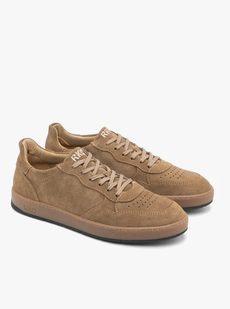 Beige Sporthalbschuhe