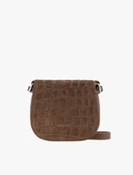 Hellbraune Handtasche mit Krokodilleder-Optik