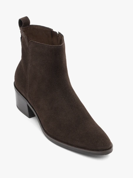 Braune Veloursstiefel