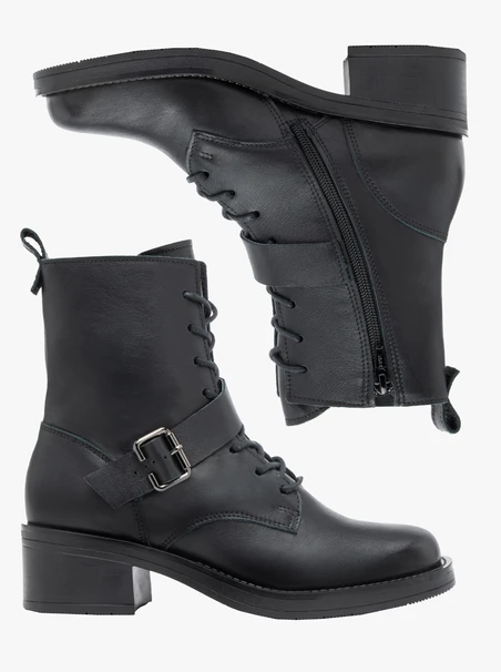 Schwarze Schnallenstiefel