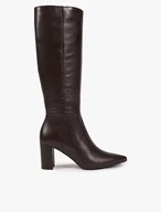 Dunkelbraune Stiletto-Stiefel