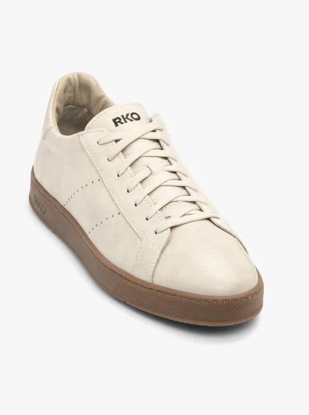 Cremefarbene sportliche Halbschuhe
