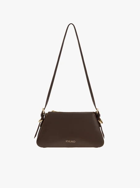 Kleine braune Lederhandtasche