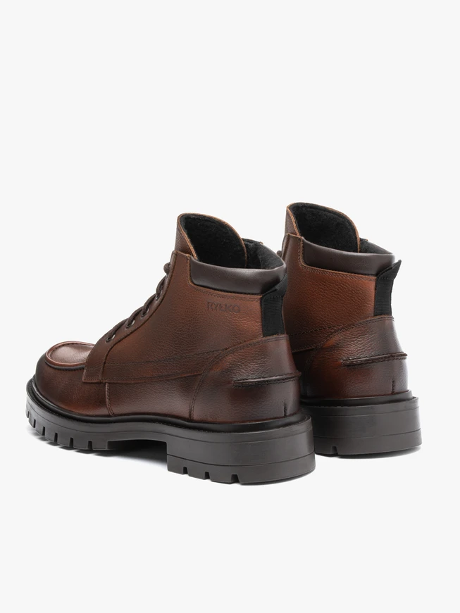 Braune Vollnarbenlederstiefel