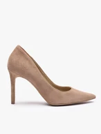 Hellbraune hohe Stiletto-Pumps