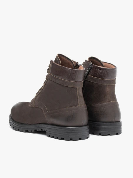 Dunkelbraune Lederstiefel