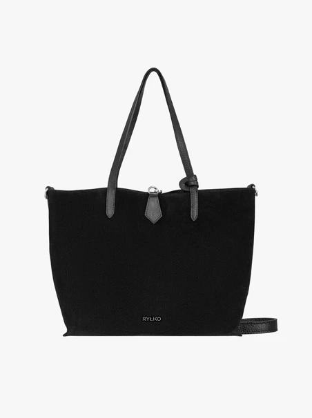 Schwarze große A4-Handtasche