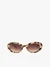Ovale Sonnenbrille mit Pantherrahmen
