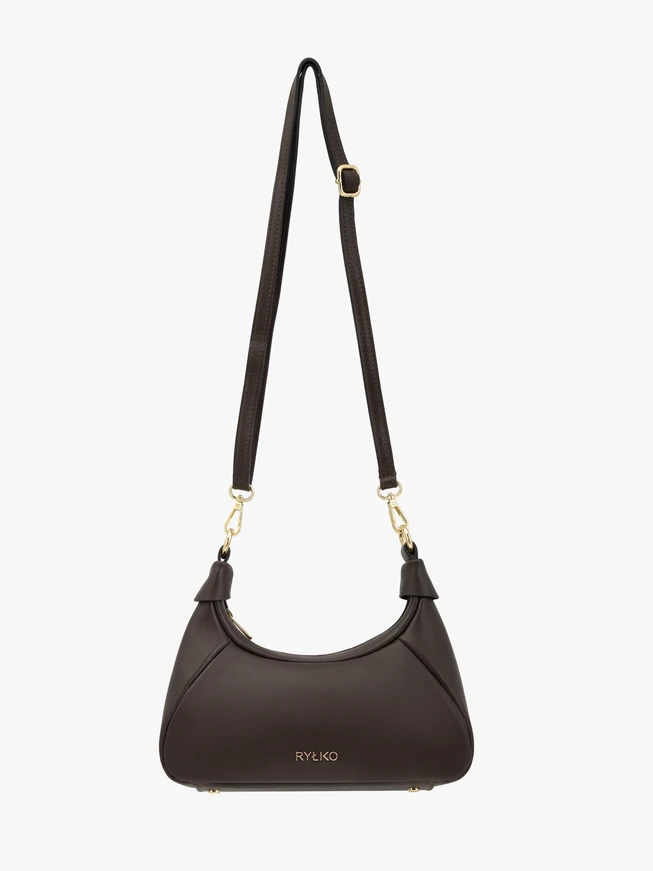 Handtasche aus braunem Vollnarbenleder