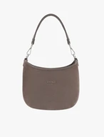 Handtasche aus braunem Leder und Velours