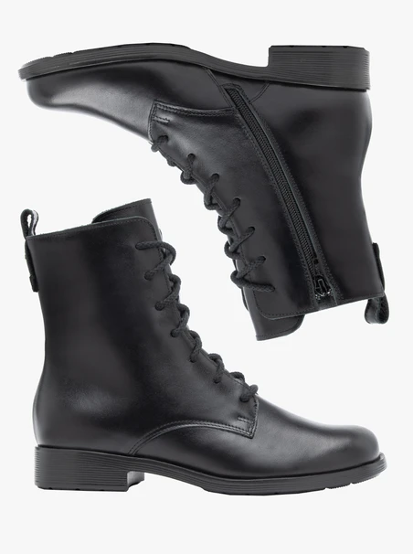 Schwarze Lederstiefel