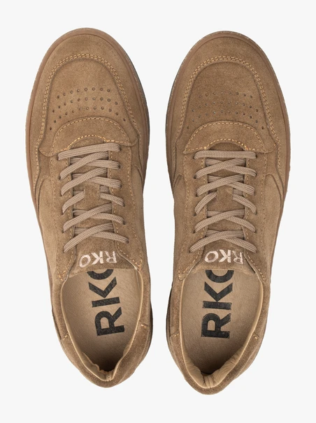 Beige Sporthalbschuhe
