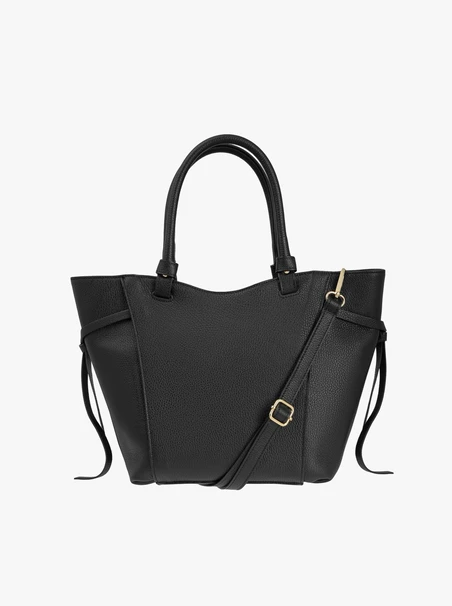 Schwarze Handtasche in einer einzigartigen Form