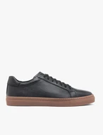 Schwarze Sporthalbschuhe aus Leder