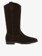 Braune Velourslederstiefel