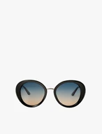 Runde schwarze Sonnenbrille