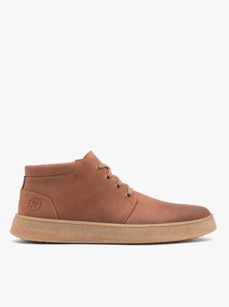 Braune Sportstiefel aus Nubukleder