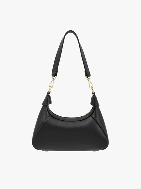 Handtasche aus schwarzem Vollnarbenleder