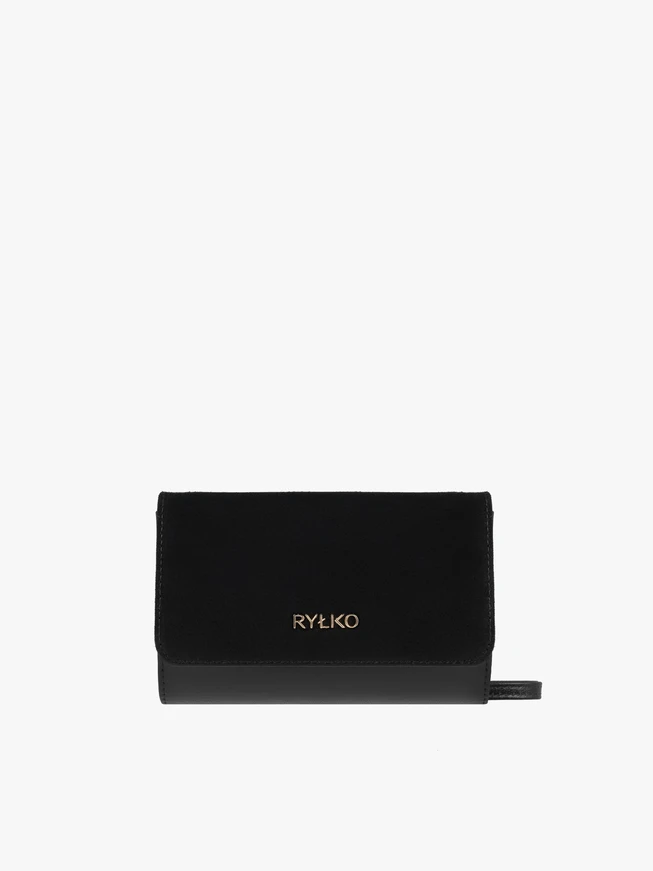 Schwarze kleine Handtasche mit Kette