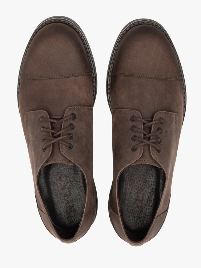 Braune Lederhalbschuhe