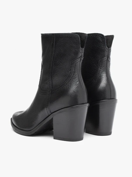 Schwarze Stöckelschuhe aus Leder