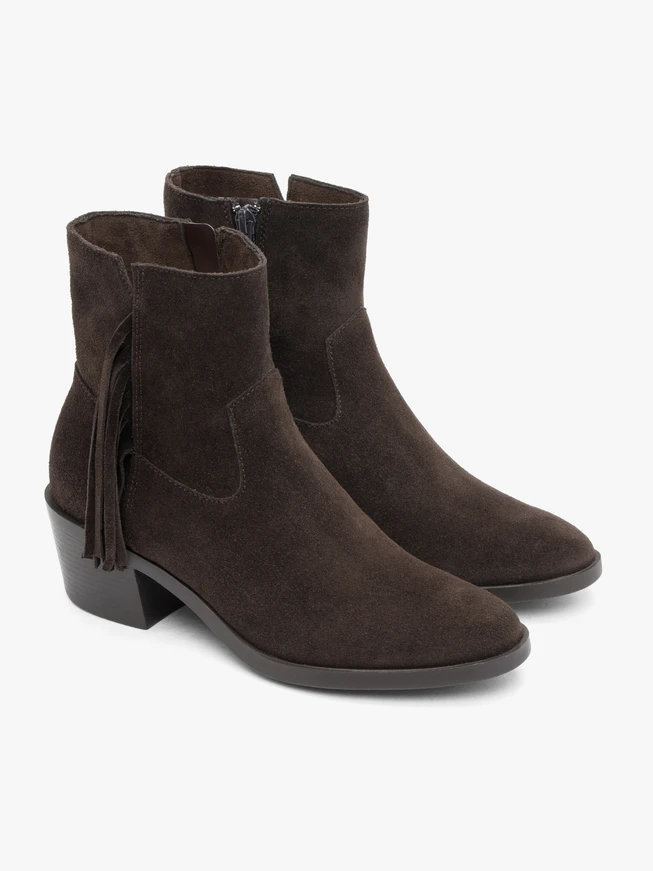 Dunkelbraune Lederstiefel