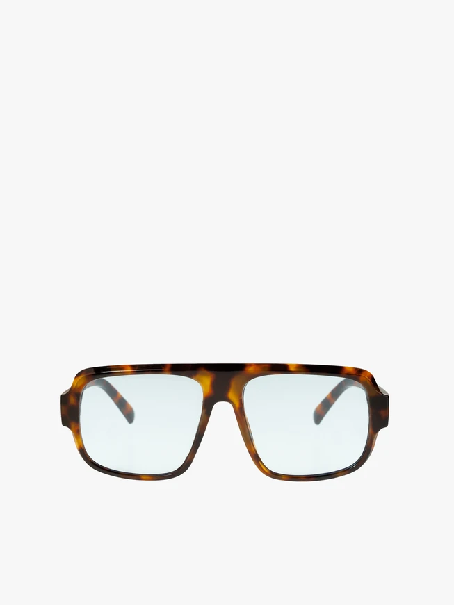 Unisex-Brille mit Gestell mit Leopardenmuster