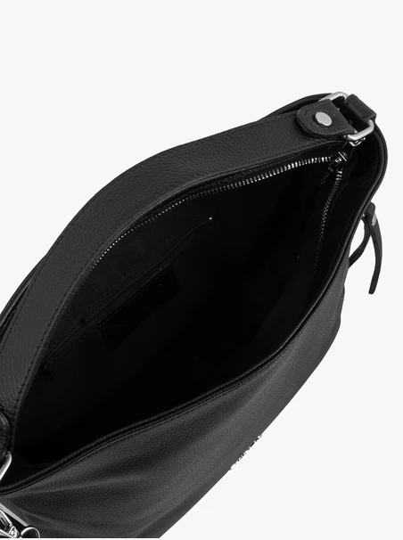 Handtasche aus schwarzem Vollnarbenleder