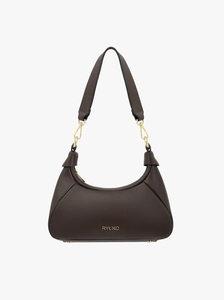 Handtasche aus braunem Vollnarbenleder