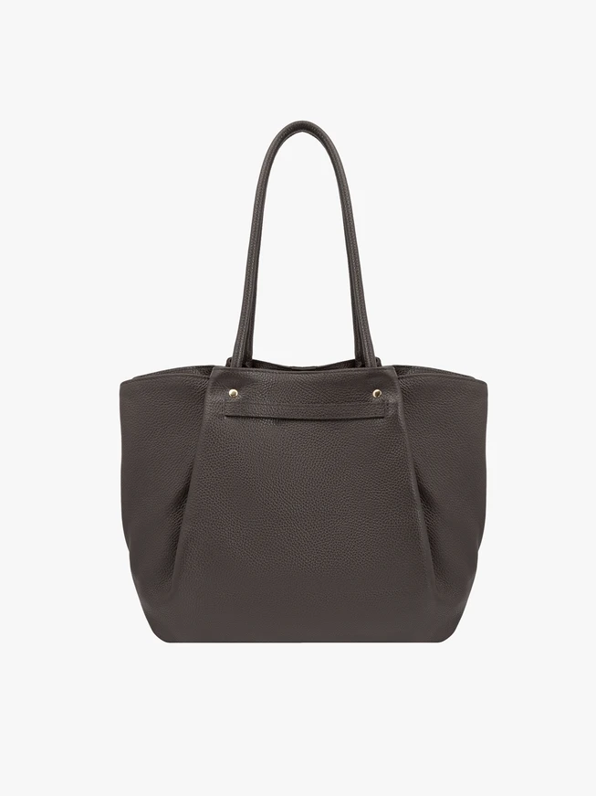 Braune Handtasche mit Krokodilledermuster