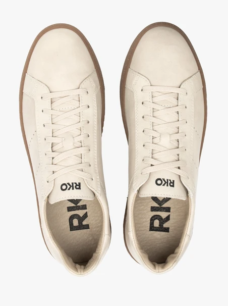 Cremefarbene sportliche Halbschuhe