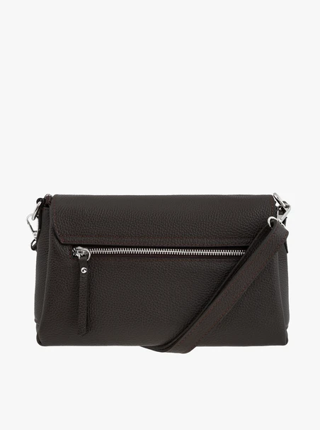 Dunkelbraune Handtasche mit Magnetverschluss