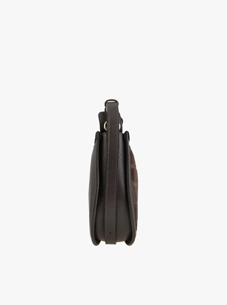 Braune Handtasche mit Krokodilleder-Optik