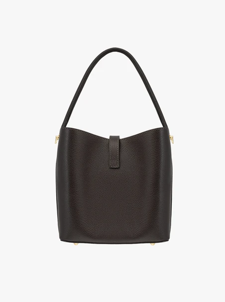 Braune elegante Handtasche aus Vollnarbenleder