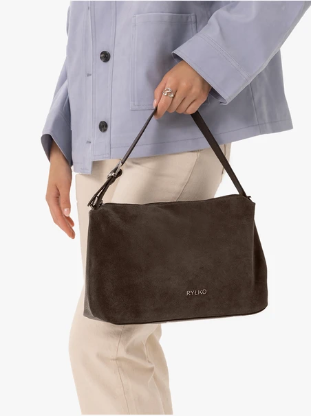 Braune mittelgroße Handtasche